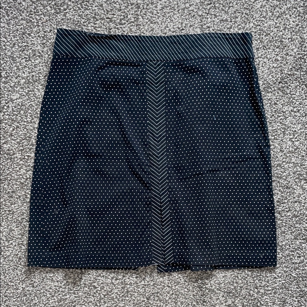 Parallel Short Pencil Dress Skirt Black & White Polka Dots Size 12